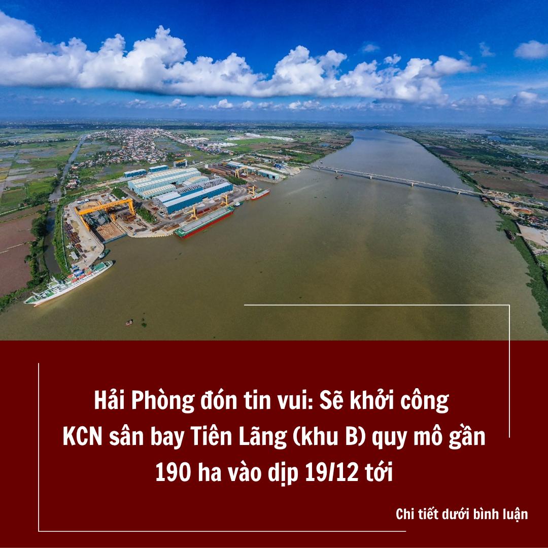 Hải Phòng Sẽ khởi công KCN sân bay Tiên Lãng (khu B) quy mô gần 190 ha vào dịp 19122025