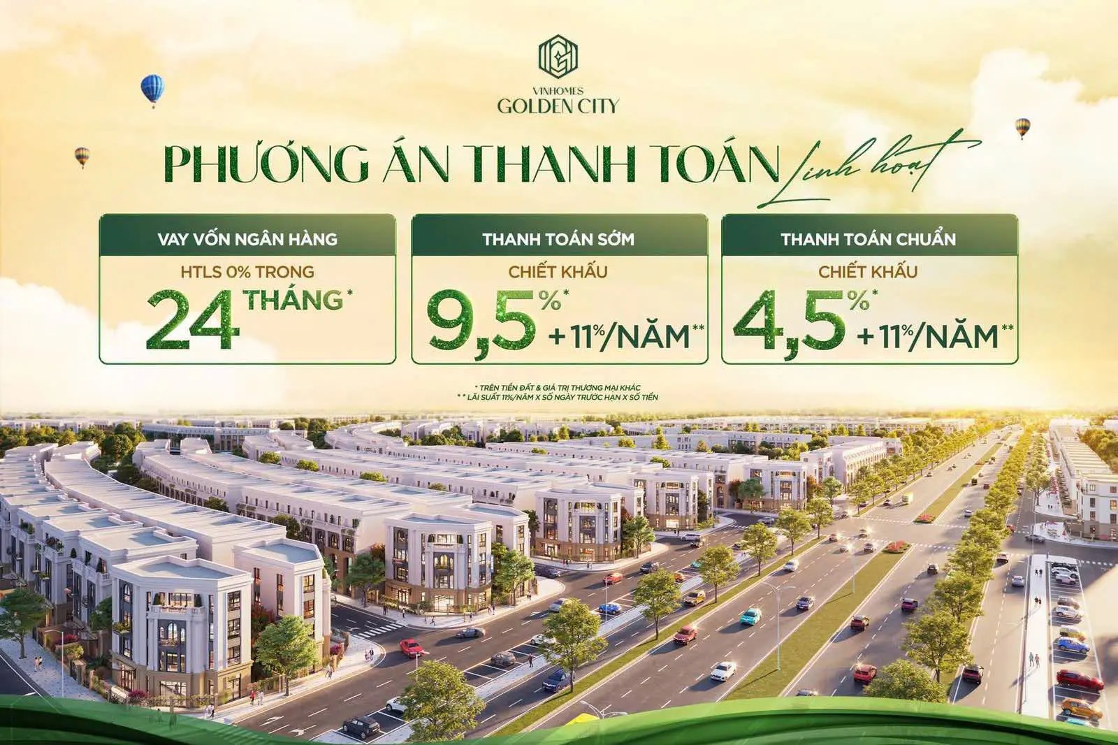 Chính sách bán hàng dự án Vinhome Dương Kinh Golden City