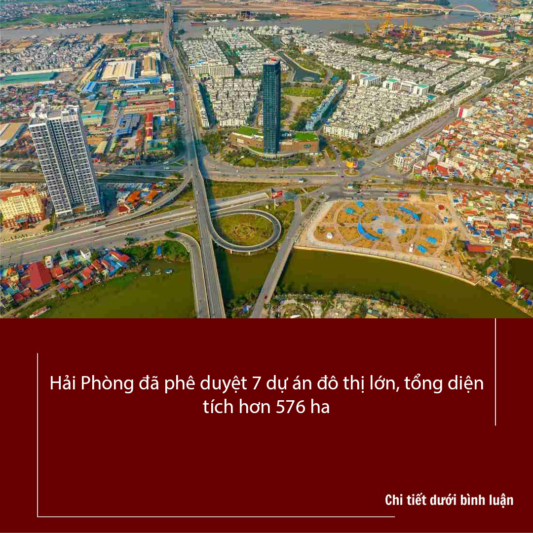 Hải Phòng đã phê duyệt 7 dự án đô thị lớn, tổng diện tích hơn 576 ha, do 5 nhà đầu tư lớn nghiên cứu đầu tư.