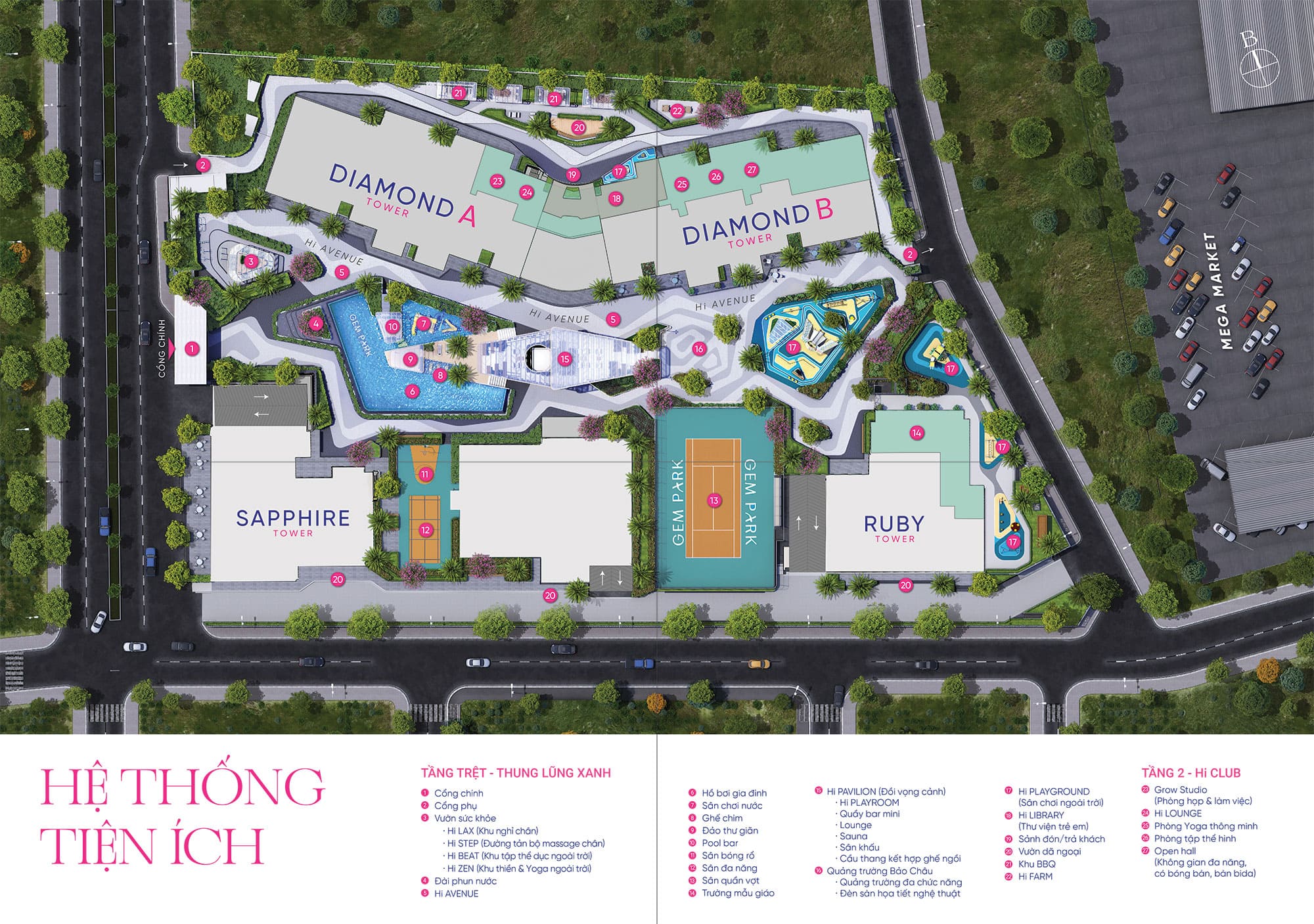 Tiện ích căn hộ Dự án Gem Park Hải Phòng