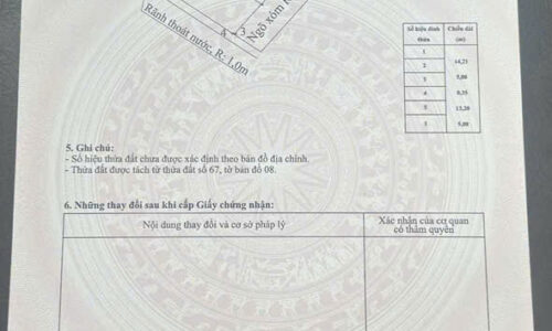 SIÊU PHẨM ĐẤT 70 TẠI KÍNH TRỰC TÂN PHONG KIẾN THỤY 750 triệu