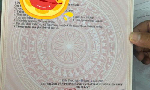 Bán 88,9m đất, Mặt tiền : 5m.Tại : Tân Phong – Kiến Thuỵ – Hải Phòng