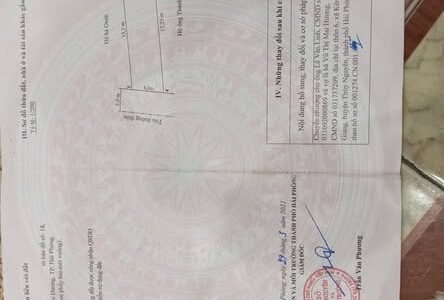 BÁN ĐẤT MẶT ĐƯỜNG THÔN 3 BẮC SƠN, AN DƯƠNG 2,15 tỷ