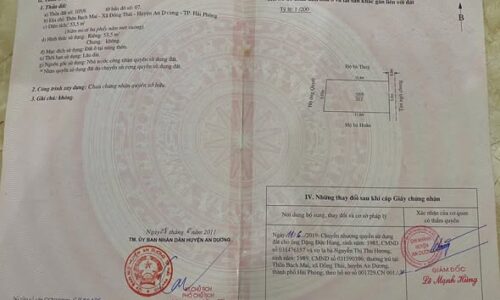 BÁN NHANH ĐẤT BẠCH MAI, AN HẢI Gần Trường Việt Tiệp 2