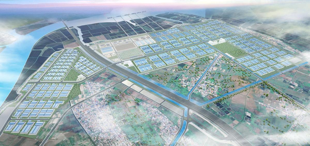 Dự án Khu công nghiệp Tiên Lãng 1 nằm trong Khu kinh tế ven biển phía Nam. Ảnh: TP Hải Phòng