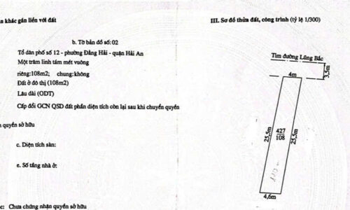 LÔ ĐẤT MẶT ĐƯỜNG LŨNG BẮC HẢI AN 7.67 tỷ