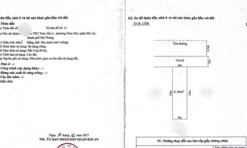 LÔ ĐẤT TĐC NAM HẢI 2 GẦN TRƯỜNG CẤP 3 HẢI AN NGÔ GIA TỰ 50 triệu/m²