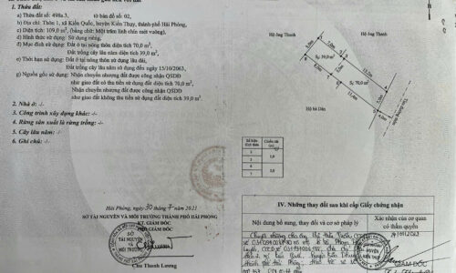 Bán Lô Đất 109m2 Tại Ngũ Phúc Kiến Thụy Gần Khu Công Nghiệp