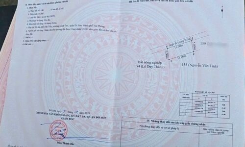 SIÊU PHẨM GIÁ TỐT TẠI DÂN TIẾN NAM ĐỒ SƠN Giá chỉ hơn 600 triệu, cơ hội hiếm